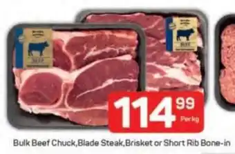 Pick n Pay Bulk Beef Chuck, Blade Steak, Brisket or Short Rib Bone-in offer