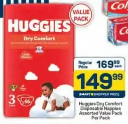Pick n Pay Huggies Dry Comfort Disposable Nappies Assorted Value Pack offer