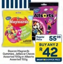 Pick n Pay Beacon Maynards Gummies, Jellies or Chews Assorted or Allsorts Assorted offer