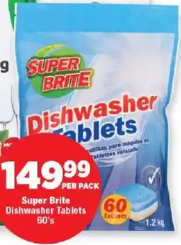 OK Foods Super Brite Dishwasher Tablets offer