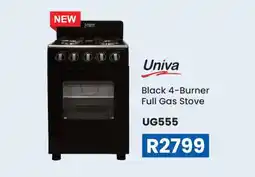 OK Furniture Univa Black 4-Burner Full Gas Stove offer