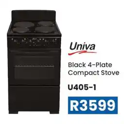 OK Furniture Univa Black 4-Plate Compact Stove offer