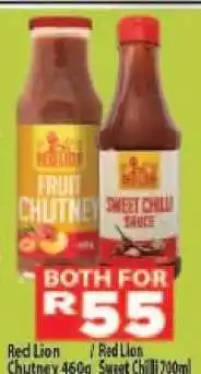 Supa Store Red Lion Chutney 460g + Red Lion Sweet Chilli 700ml offer
