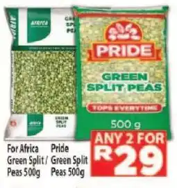 Supa Store For Africa Green Split Peas 500g / Pride Green Split Peas 500g offer