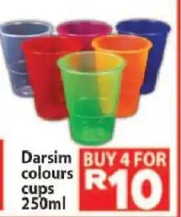 Supa Store Darsim colours cups 250ml offer