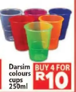 Supa Store Darsim colours cups 250ml offer