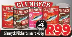 Supa Store Glenryck Pilchards assrt 400g offer