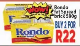 Supa Store Rondo fat Spread brick 500g offer