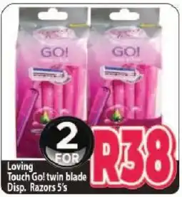 Supa Store Loving Touch Go! twin blade Disp. Razors 5's offer