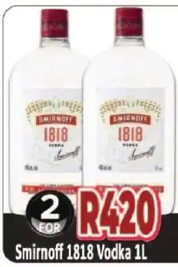 Supa Store SMIRNOFF 1818 VODKA 1ℓ offer