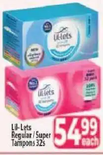 Supa Store Lil-Lets Regular / Super Tampons 32s offer