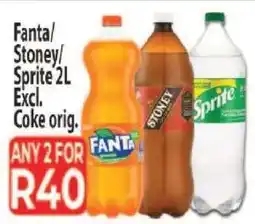 Supa Store Fanta/Stoney/Sprite 2L offer