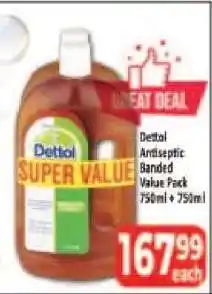 Supa Store Dettol Antiseptic Banded Value Pack offer