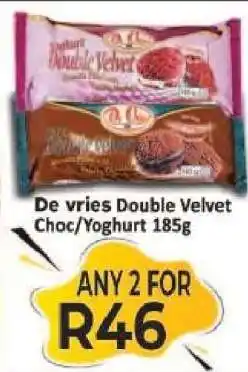 Supa Store De vries Double Velvet Choc/Yoghurt 185g offer