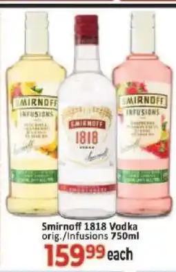 Supa Store Smirnoff 1818 Vodka orig. Infusions 750ml offer