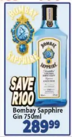 Supa Store Bombay Sapphire Gin 750ml offer