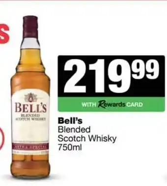 Spar Tops BELL'S BLENDED SCOTCH WHISKY 750ml offer
