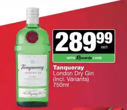 Spar Tops Tanqueray London Dry Gin offer