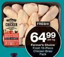 Checkers Farmer's Choice Fresh Chicken Braai Pack offer