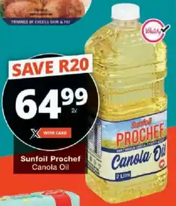 Checkers Sunfoil Prochef Canola Oil offer
