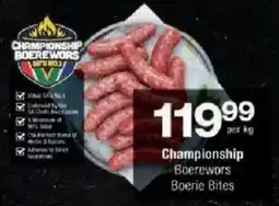 Checkers Championship Boerewors Boerie Bites offer
