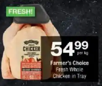 Checkers Farmer's Choice Fresh Whole Chicken in Tray offer