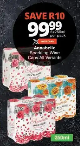 Checkers Annabelle Sparkling Wine Cans All Variants offer