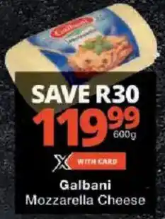 Checkers Galbani Mozzarella Cheese offer