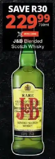 Checkers J&B Blended Scotch Whisky offer