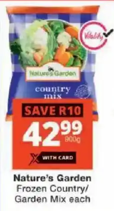Checkers Nature's Garden Frozen Country/ Garden Mix offer