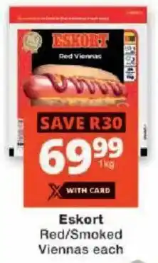 Checkers Eskort Red/ Smoked Viennas offer