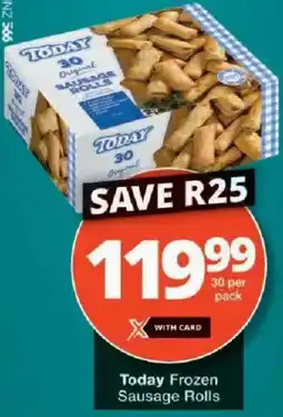 Checkers Today Frozen Sausage Rolls offer