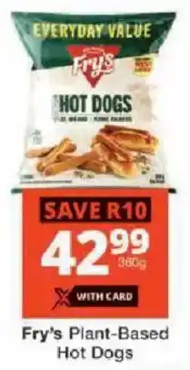 Checkers Fry's Plant-Based Hot Dogs offer