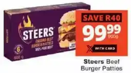 Checkers Steers Beef Burger Patties offer
