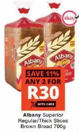 Checkers Albany Superior Regular/ Thick Slices Brown Bread offer