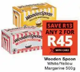 Checkers Wooden Spoon White/ Yellow Margarine offer
