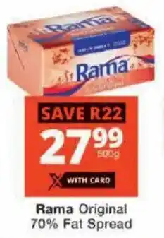 Checkers Rama Original 70% Fat Spread offer