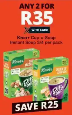Checkers Knorr Cup-a-Soup Instant Soup offer