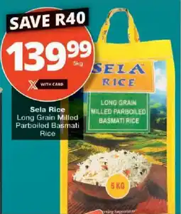 Checkers Sela Rice Long Grain Milled Parboiled Basmati Rice offer