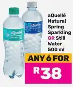 Game aQuelle Natural Spring Sparkling Or Still Water-For Any 6 x 500ml offer