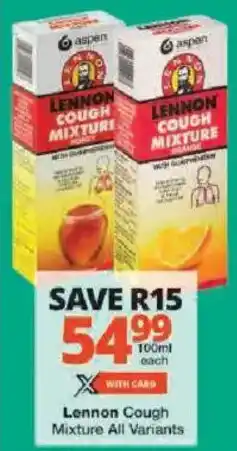 Checkers Lennon Cough Mixture All Variants offer