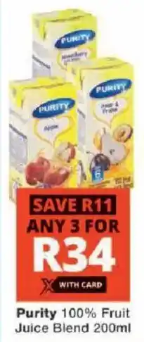 Checkers Purity 100% Fruit Juice Blend offer