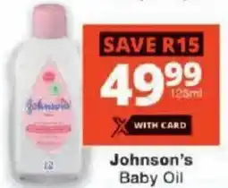 Checkers Johnson's Baby Oil offer