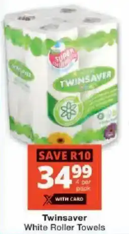 Checkers Twinsaver White Roller Towels offer