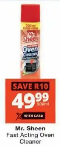 Checkers Mr. Sheen Fast Acting Oven Cleaner offer