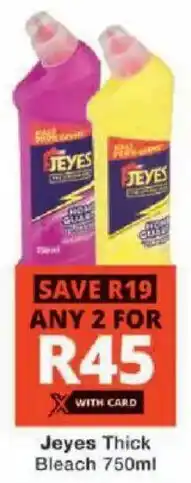 Checkers Jeyes Thick Bleach offer