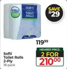 Dis-Chem Softi Toilet Rolls 2-Ply offer