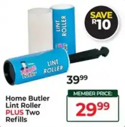 Dis-Chem Home Butler Lint Roller plus Two Refills offer