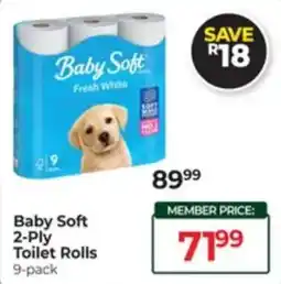 Dis-Chem Baby Soft 2-Ply Toilet Rolls offer