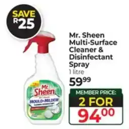 Dis-Chem Mr. Sheen Multi-Surface Cleaner & Disinfectant Spray offer